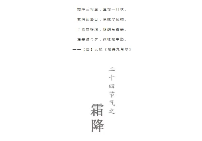 霜降 | 凄凄凉意升，绝美秋止符。